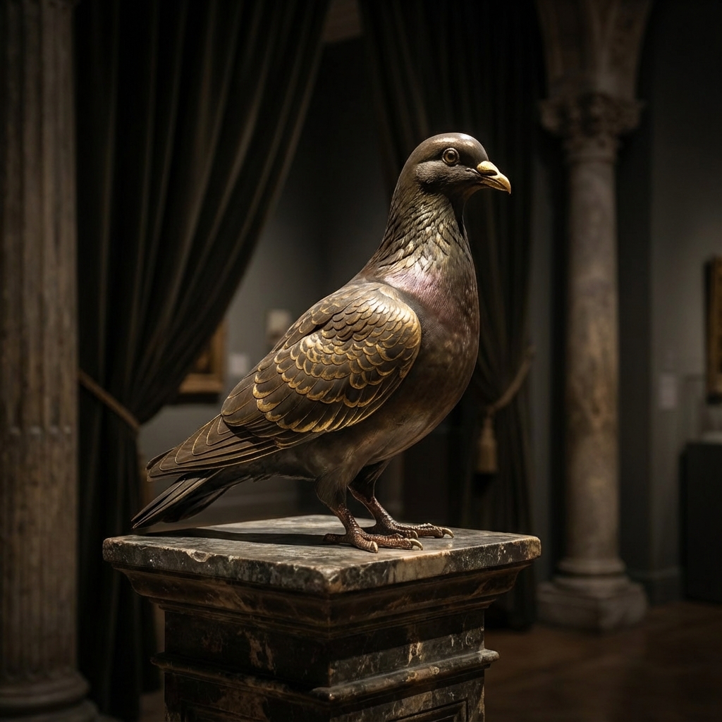 Bronze Pigeon Statue